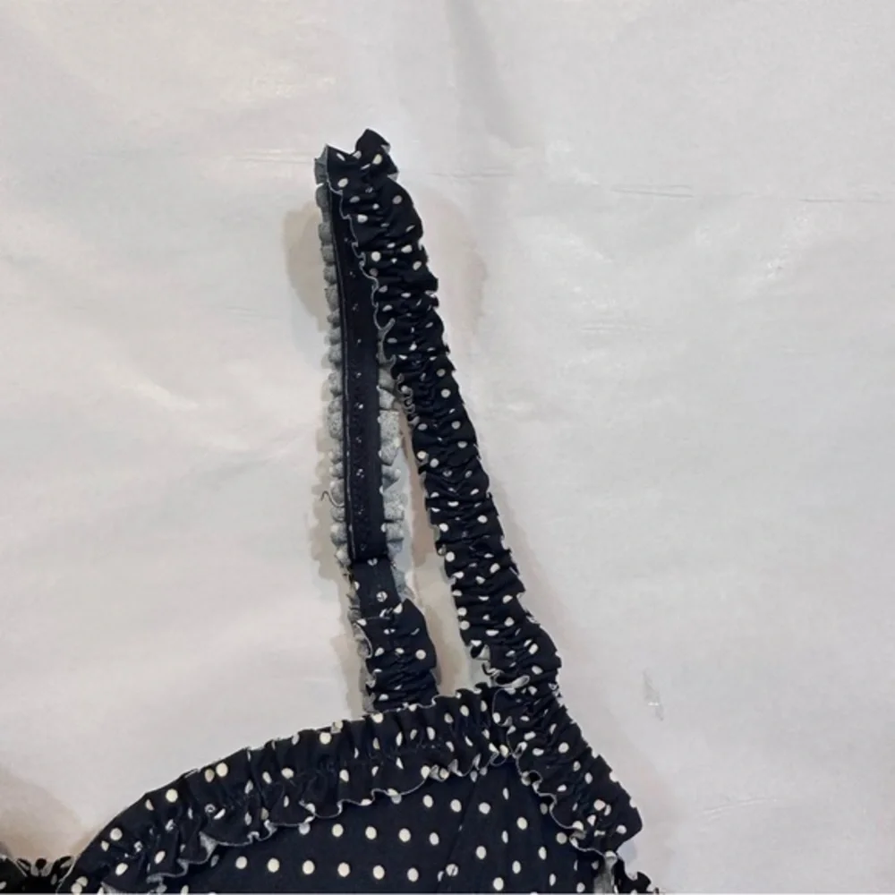 Tory Burch Polka Dot Underwire Bikini Swim Top Navy Blue Size‎ XS